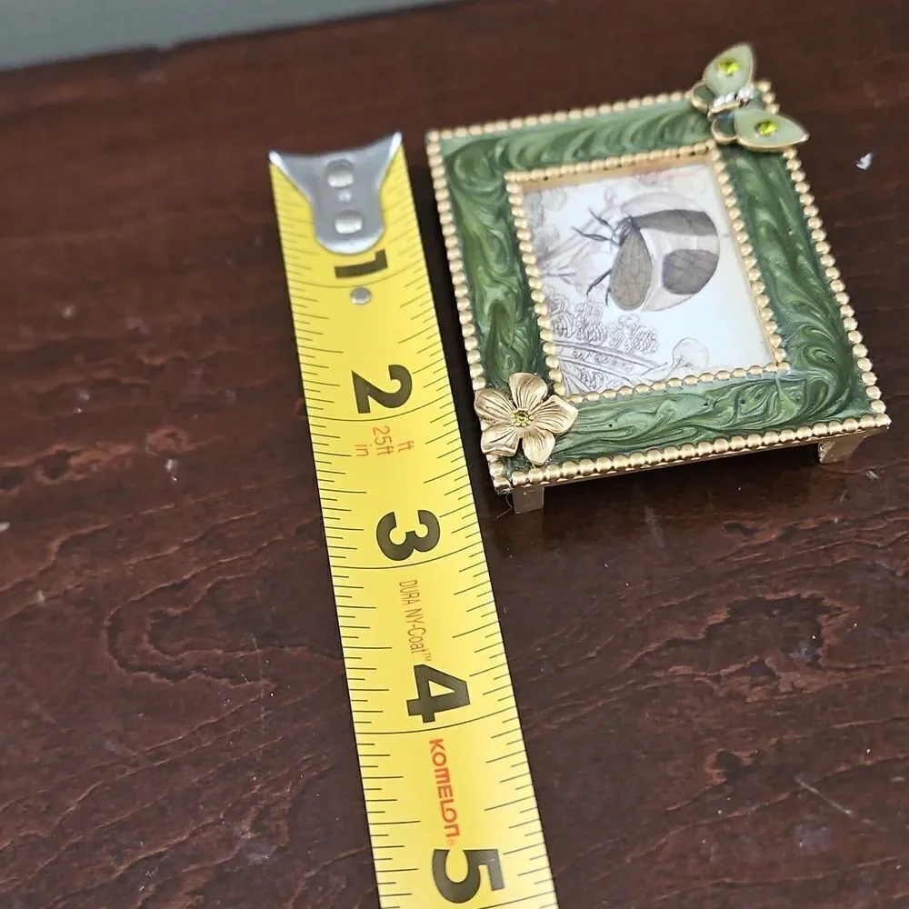 Vintage Picture Frame with Butterfly Accent